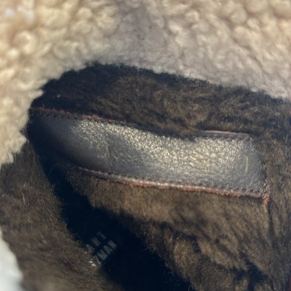 Stuart Weitzman Shearling & Beige Suede Winter Boots with Lug Sole, 10M - Picture 8 of 8